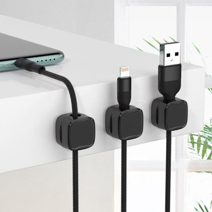 Magnetisk ledningsorganisering - enkel sikker håndtering av selvklebende kabel (6 deler)