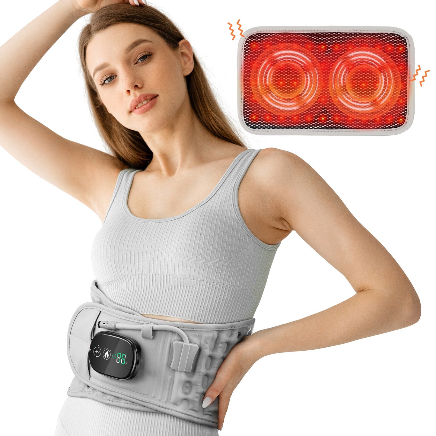 Back Decompression Belt With Red Light Therapy